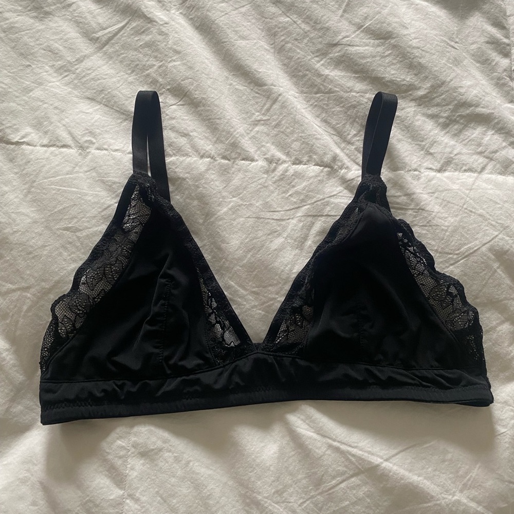 Black Lace Triangle Bralette